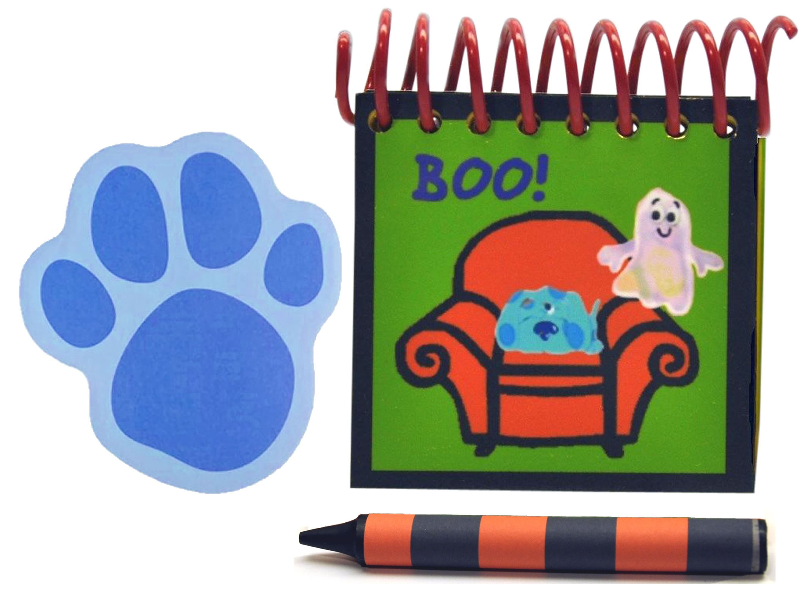 HANDY DANDY NOTEBOOK with 1 JUMBO CRAYON and 1 pad of 25 large STICKY PAW P...
