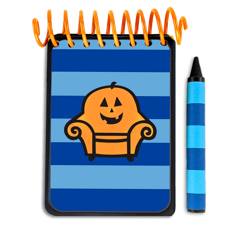 Handcrafted Blue stripes Notebook -PUMPKIN Notebook - Handcrafted