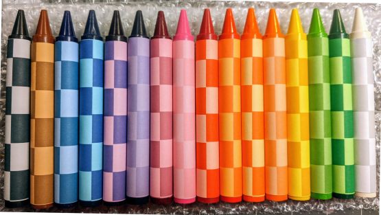 crayon品 16 Joe CHECKERED COLORED jumbo crayons collection - Handcrafted